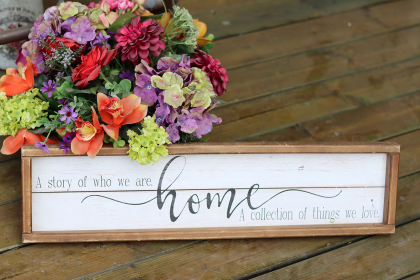 A Story of Who We are Home Wood Framed Wall Decor