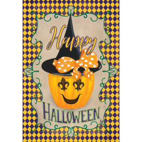 Garden Fdl Happy Halloween Flag