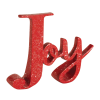 Figurine Red Glitter Joy 6in