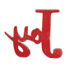 Figurine Red Glitter Joy 6in