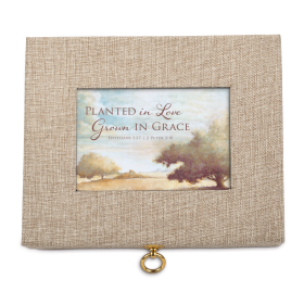 Large Linen Jewelry Box Planted In Love