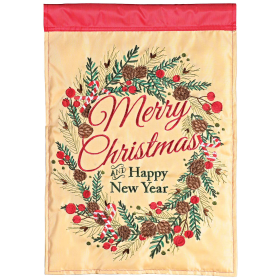 House Flag Merry Christmas And New Year