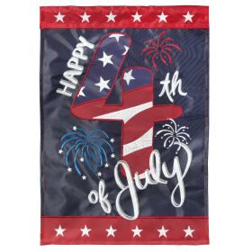 Flag Happy 4Th Of July Burlap