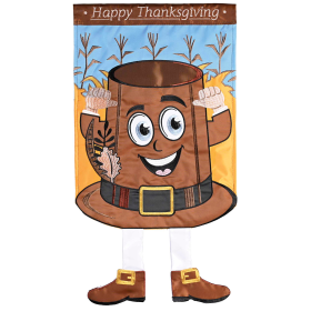 Crazy Leg Pilgrim Hat Happy Thanksgiving