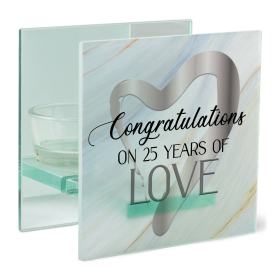Tealight Holder Congratulations 25 Years