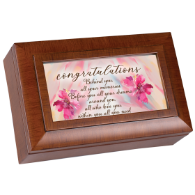 Petite Music Box Congratulations Behind