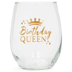 Wine Glass Birthday Queen