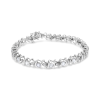 .925 Sterling Silver White Sapphire Round Diamond Tennis Bracelet