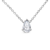 AGS Certified 14K White Gold Diamond 18" Pendant Necklace