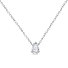 AGS Certified 14K White Gold Diamond 18" Pendant Necklace