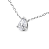 AGS Certified 14K White Gold Diamond 18" Pendant Necklace