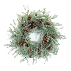 Pine Wreath 1 Set of 24.5"D Plastic