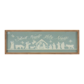 Framed Silent Night Sign
