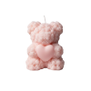 4" Pink Coconut Hibiscus Scented Teddy Bear Candle