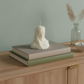 Ivory Rose Petals Scented Lady Candle Novelty Novelty