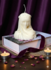 Ivory Rose Petals Scented Lady Candle Novelty Novelty