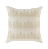 Ivory Silver Cotton Christmas Trees Throw Pillow