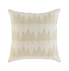 Ivory Silver Cotton Christmas Trees Throw Pillow