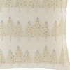 Ivory Silver Cotton Christmas Trees Throw Pillow