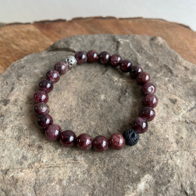 Garnet Bead Bracelet
