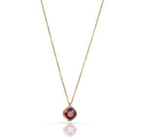 DESIREE GARNET BIRTHSTONE PENDANT NECKLACE