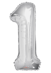 Silver #1 Mylar Balloon