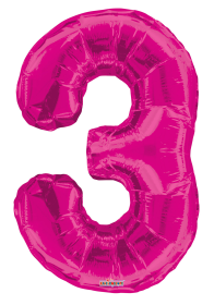 Hot Pink #3 Mylar Balloon
