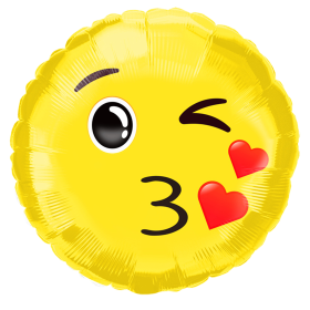 Kissy Emoji Mylar Balloon