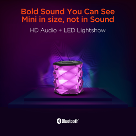 HyperGear LYTE Mini Wireless LED Speaker - Black