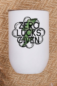St Patricks Day Wine Cup Zero Lucks Given Green Bolt Irish
