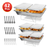 42Pcs Disposable Chafing Dish Buffet Set Chafing Servers