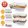 42Pcs Disposable Chafing Dish Buffet Set Chafing Servers