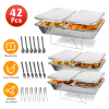 42Pcs Disposable Chafing Dish Buffet Set Chafing Servers