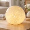 Lyra Glass Ball Lamp - White Speckle