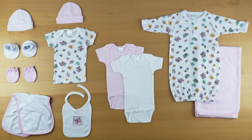 Bambini Newborn Girls 11 Piece Baby Shower Gift Set