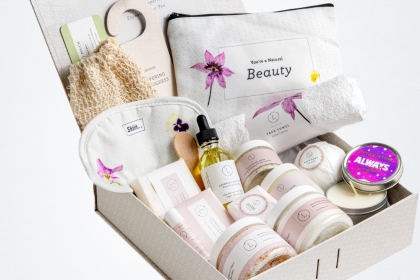 Birthday Gift Basket, Lavender Natural Bath & Body