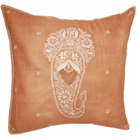 Brinda Embroidery Design Silk Fabric Cushion Cover Design