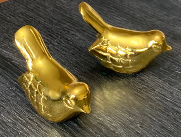 Vibhsa Bird Figurine of Health and Happiness Golden Rustic