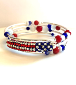 Wrap Bracelets-Freedom Red White & Blue