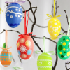Easter Hanging Eggs, Multicolored Plastic Egg Tree