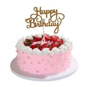 Artificial Fruit Cake Pink Strawberry Party Decoration