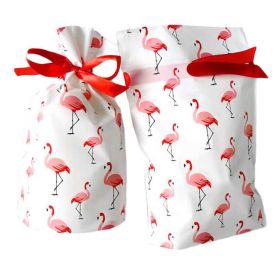 Pink Flamingo Drawstring Bag Gift Wrapping Bags