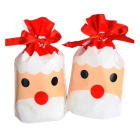 20 Pcs Red Santa Claus Drawstring Bag Gift Wrapping Bags