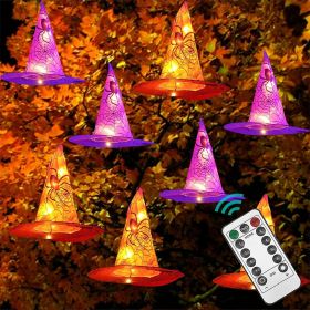 Hanging Witch Hat String Lights Halloween  Outdoor Party
