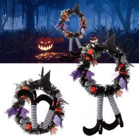 Halloween Witch Wreath Pumpkin Door Decorations