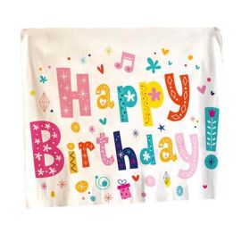 Happy Birthday Tapestry Photo Backdrop Stars Hanging Blankets