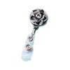 Black Rose Badge Clip Metal Beads ID Card Badge Holder
