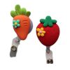 2 Pcs Fruits Retractable Badge Clip ID Card Badge