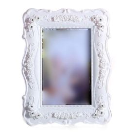 White 4x6 Rhinestone Resin Picture Frame  Wedding Photo