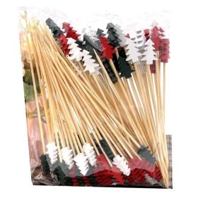 200 Pcs Disposable Cocktail Picks Christmas Trees